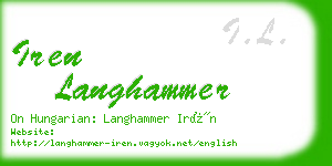 iren langhammer business card